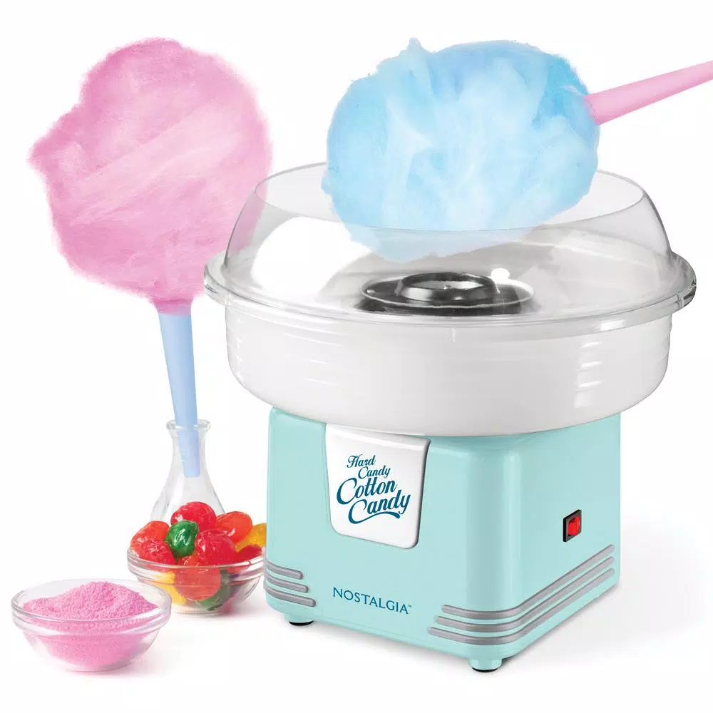 Nostalgia Retro Aqua Hard And Sugar Free Cotton Candy Maker With Cotton Candy Cones - Image 8