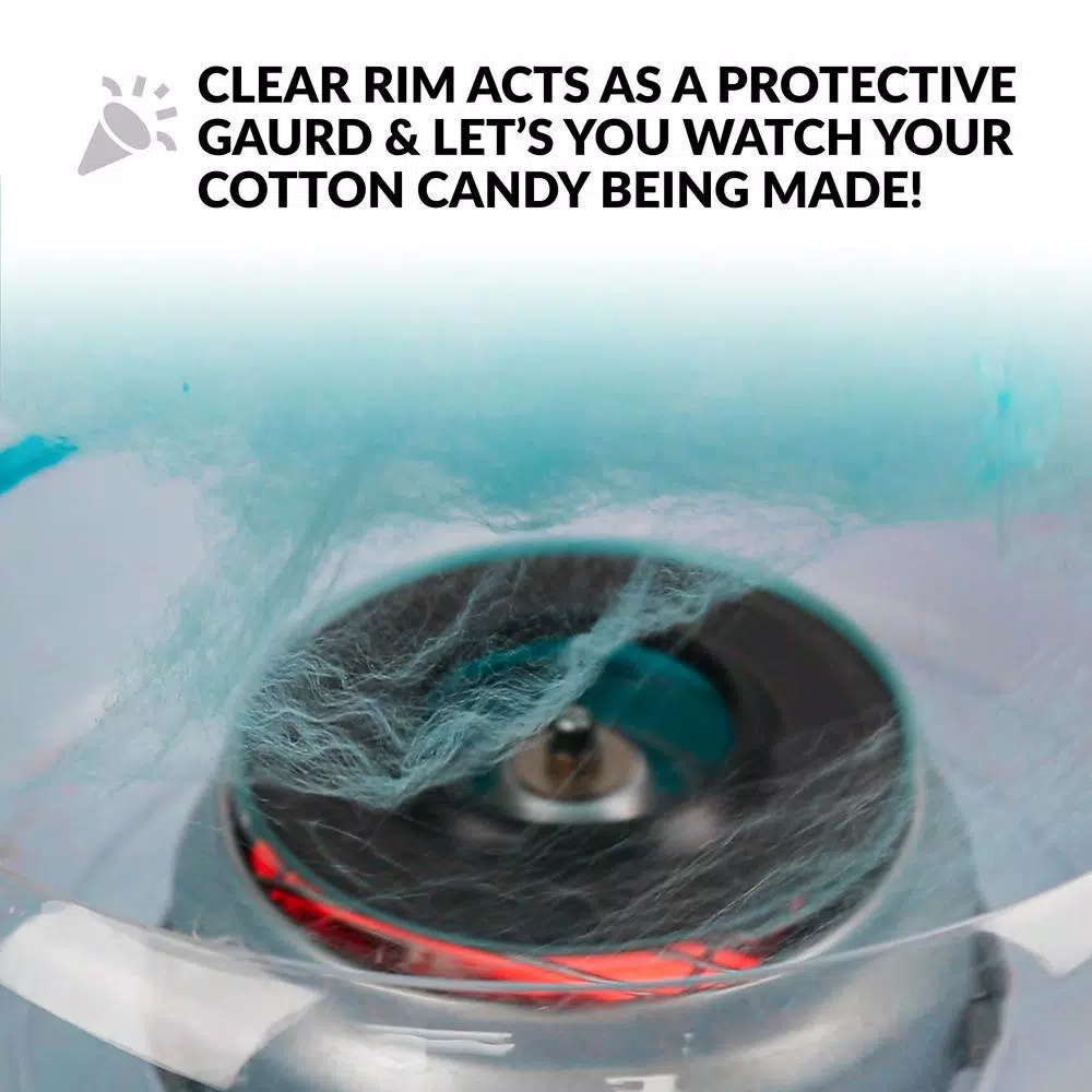 Nostalgia Retro Aqua Hard And Sugar Free Cotton Candy Maker With Cotton Candy Cones - Image 5