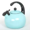 Creative Home Horizon 2.5 Light Blue Quart Porcelain Enamel On Steel Whistling Tea Kettle