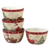 Certified International Holiday Wishes By Susan Winget 5.25 In. Ice Cream Bowl (Set Of 4)
