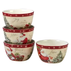Certified International Holiday Wishes By Susan Winget 5.25 In. Ice Cream Bowl (Set Of 4)