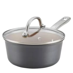 Ayesha Curry Home Collection 2 Qt. Aluminum Nonstick Sauce Pan In Basil Green With Glass Lid