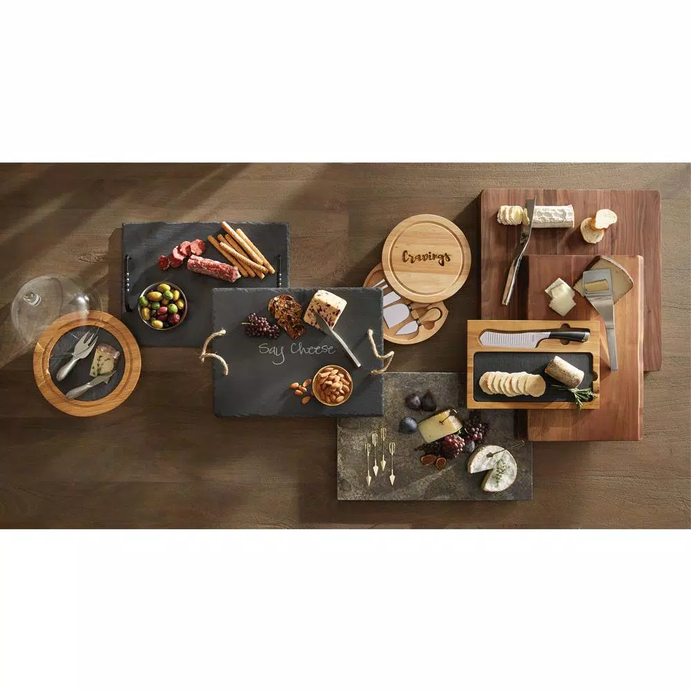 Cathy’s Concepts “Cravings” 8 In. Wood Gourmet 5-Piece Cheese Board Set - Image 2