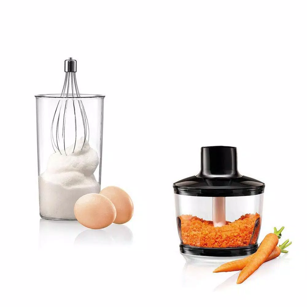 Boyel Living 8-Speed 500-Watt Black Stainless Steel Control 5-in-1 Multi-Purpose Immersion Hand Blender Set - Image 2