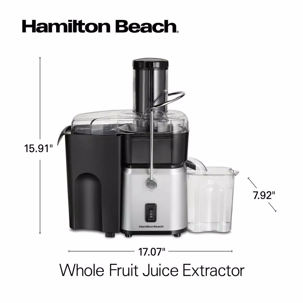 Hamilton Beach 700-Watt 30 Oz. Black And Stainless Steel Centrifugal Juice Extractor With Whole Fruit Feed Tube - Image 2