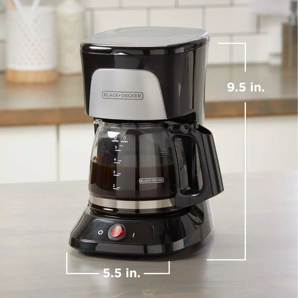 BLACK+DECKER 5-Cup Black Coffeemaker - Image 4