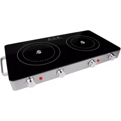 Brentwood Appliances 2-Burner 6 In. Black Infrared Electric Countertop Grill/Hot Plates