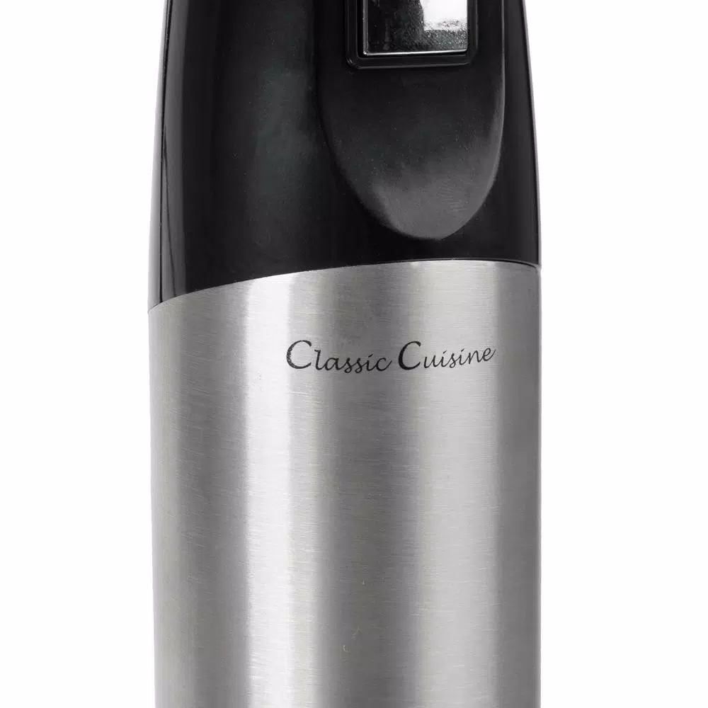 Classic Cuisine 6-Speed 4-in-1 Black Immersion Blender With Chopper And Whisk Attachment - Image 4