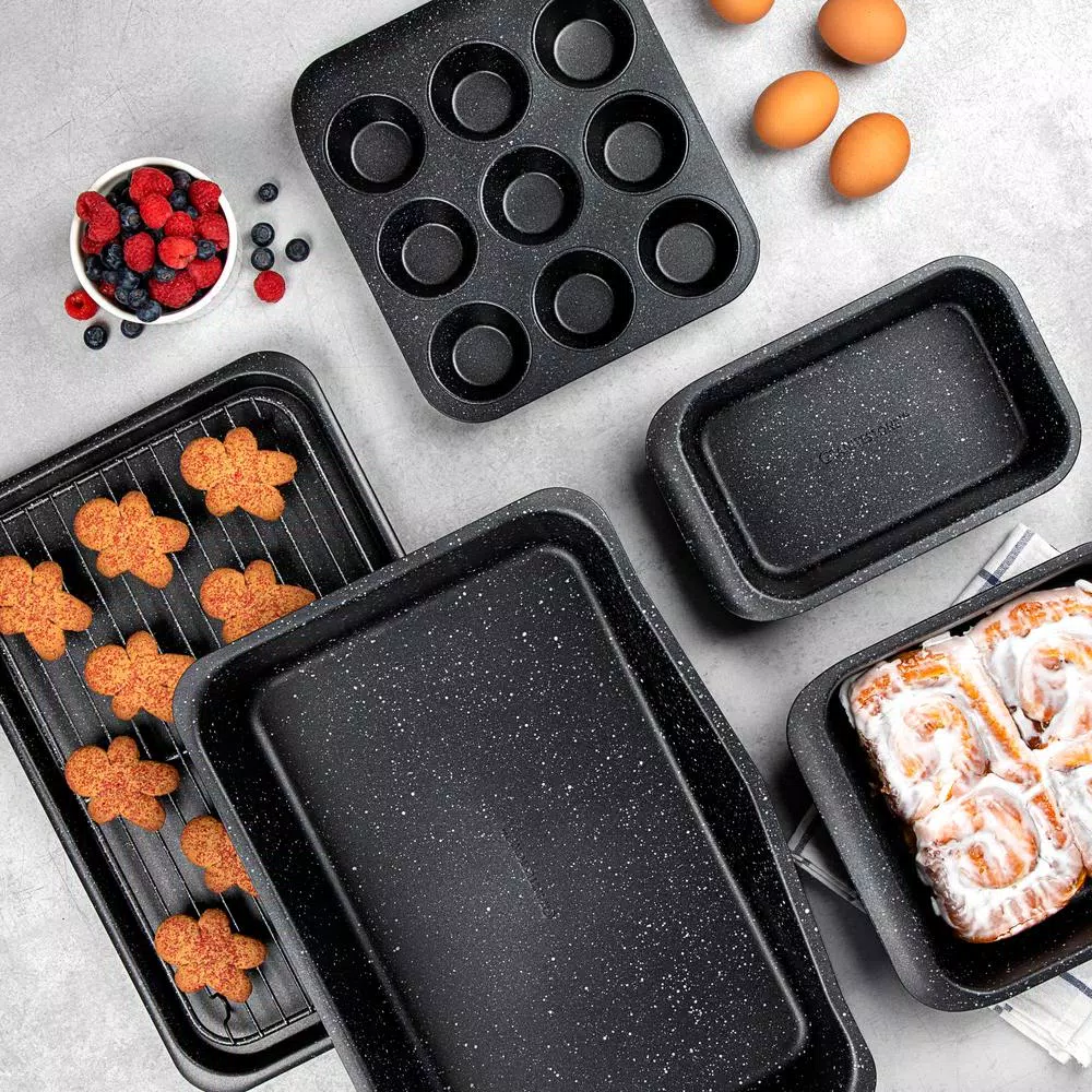 GRANITESTONE Stack Master 6-Piece Mineral And Diamond Infused Non-Stick Space Saving Stackable Bakeware Set - Image 3