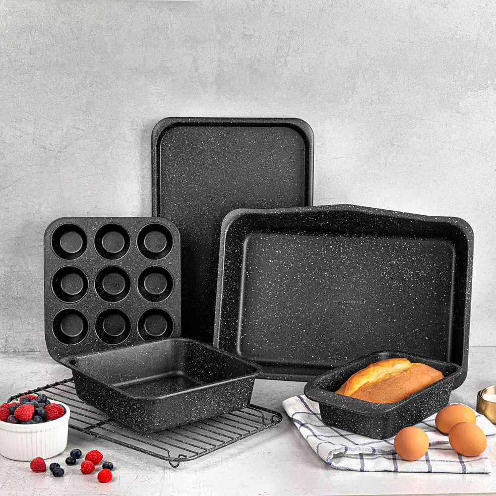 GRANITESTONE Stack Master 6-Piece Mineral And Diamond Infused Non-Stick Space Saving Stackable Bakeware Set - Image 2