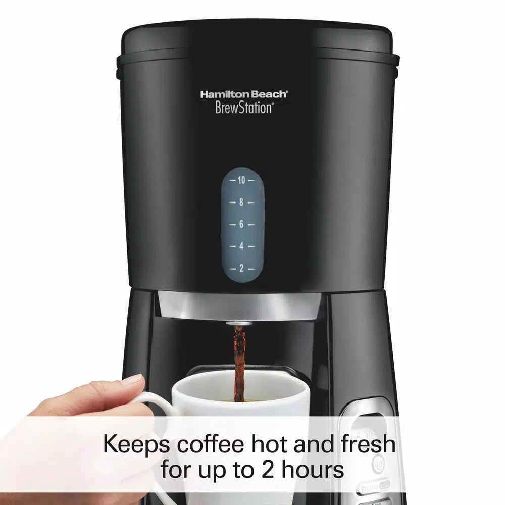 Hamilton Beach BrewStation 10-Cup Black Coffeemaker - Image 3