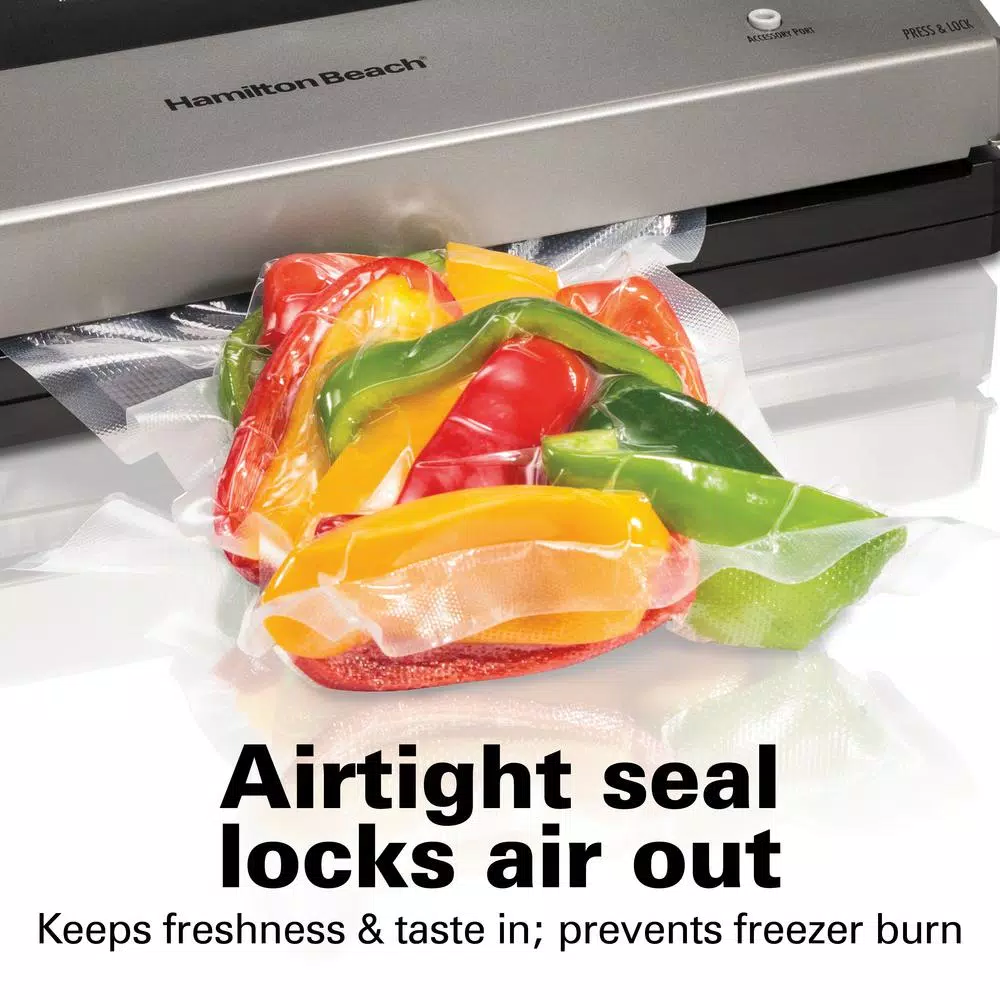 Hamilton Beach Nutrifresh Black Food Vacuum Sealer With Extended Seal - Image 8