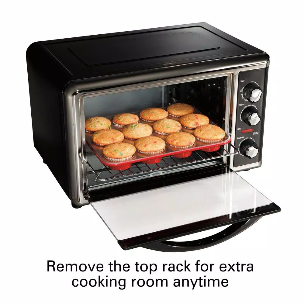 Hamilton Beach 1500-Watt 12-Slice Black Countertop Toaster Oven With Convection And Rotisserie - Image 5