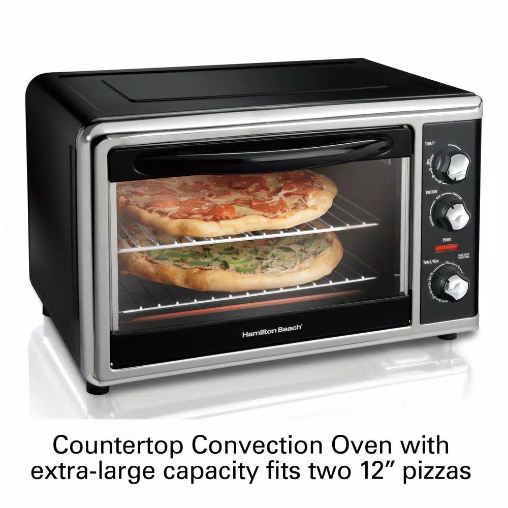 Hamilton Beach 1500-Watt 12-Slice Black Countertop Toaster Oven With Convection And Rotisserie - Image 4