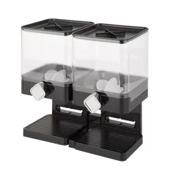 Honey-Can-Do Double Cereal Dispenser With Portion Control, Black