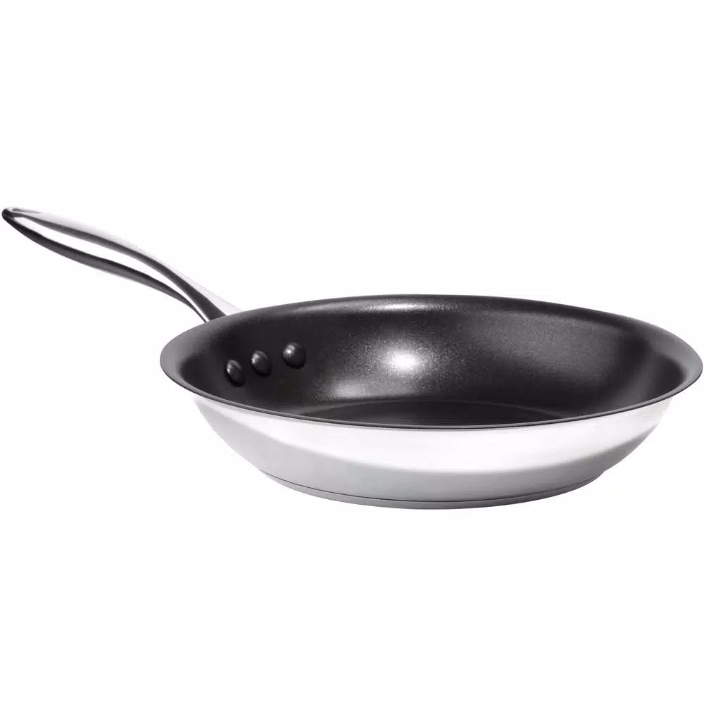 Ozeri Earth Pan ETERNA 8 In. Stainless Steel Nonstick Frying Pan In Black Interior - Image 4