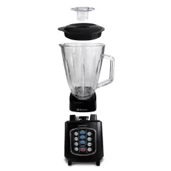 Koblenz Kitchen Magic Collection 50 Oz. 10-Speed Blending Programs Black Glass-Jar Blender