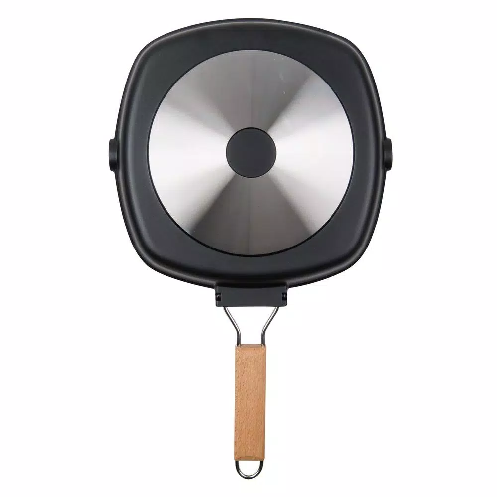 MasterPan 10 In. Cast Aluminum Nonstick Grill Pan In Black With Pour Spout - Image 3