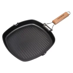 MasterPan 10 In. Cast Aluminum Nonstick Grill Pan In Black With Pour Spout