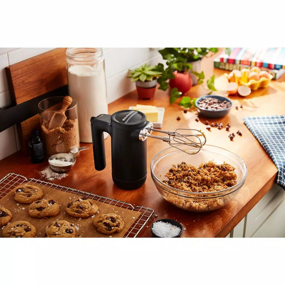 KitchenAid Cordless 7-Speed Black Matte Hand Mixer - Image 4