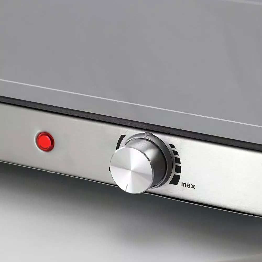 MegaChef Electric Black Warming Tray With Adjustable Temperature Controls - Image 5