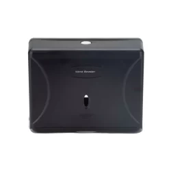 Mind Reader Wall Mounted Black Paper Towel Dispenser With Transparent Viewing Window