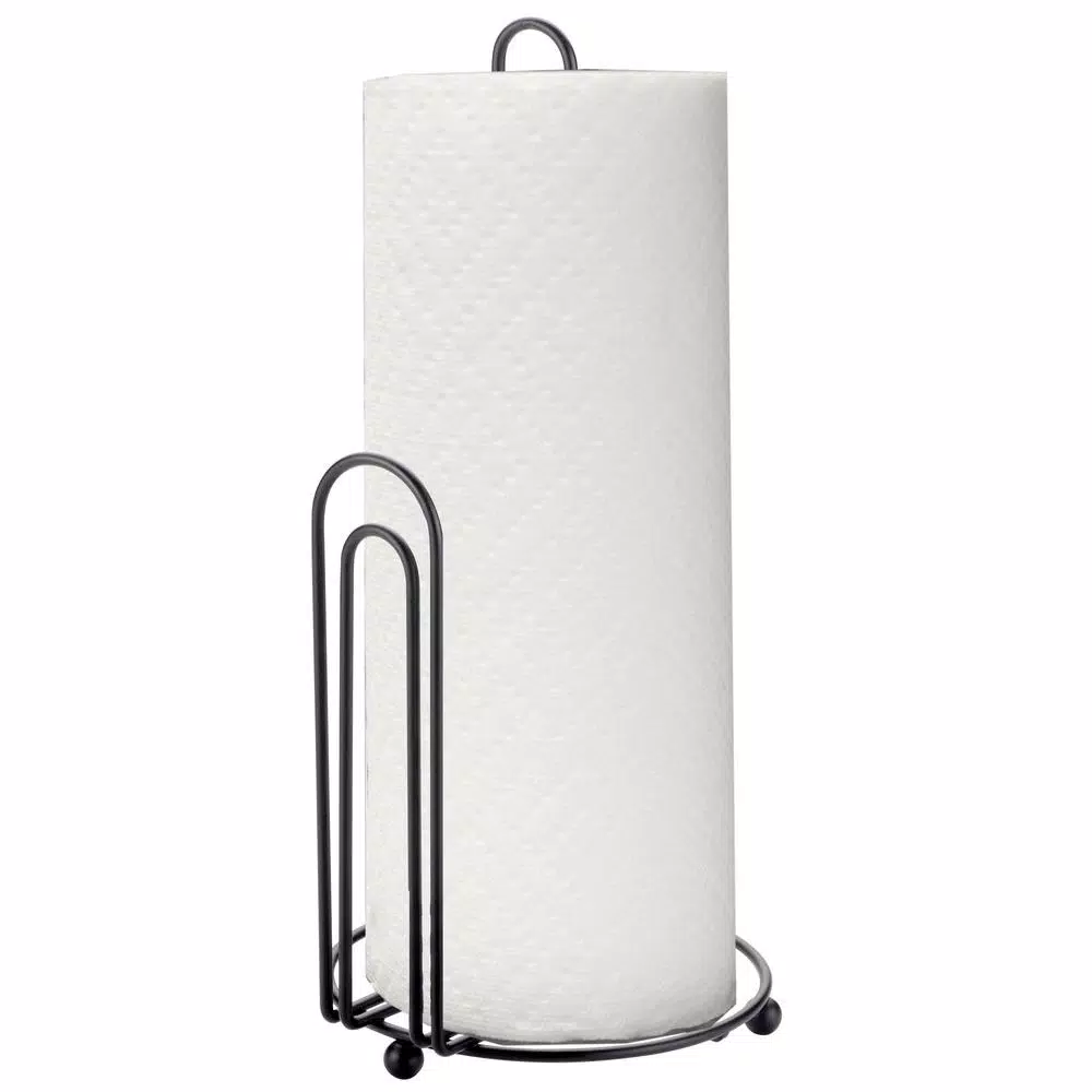 Home Basics Double Wire Free Standing Paper Towel Holder - Image 2