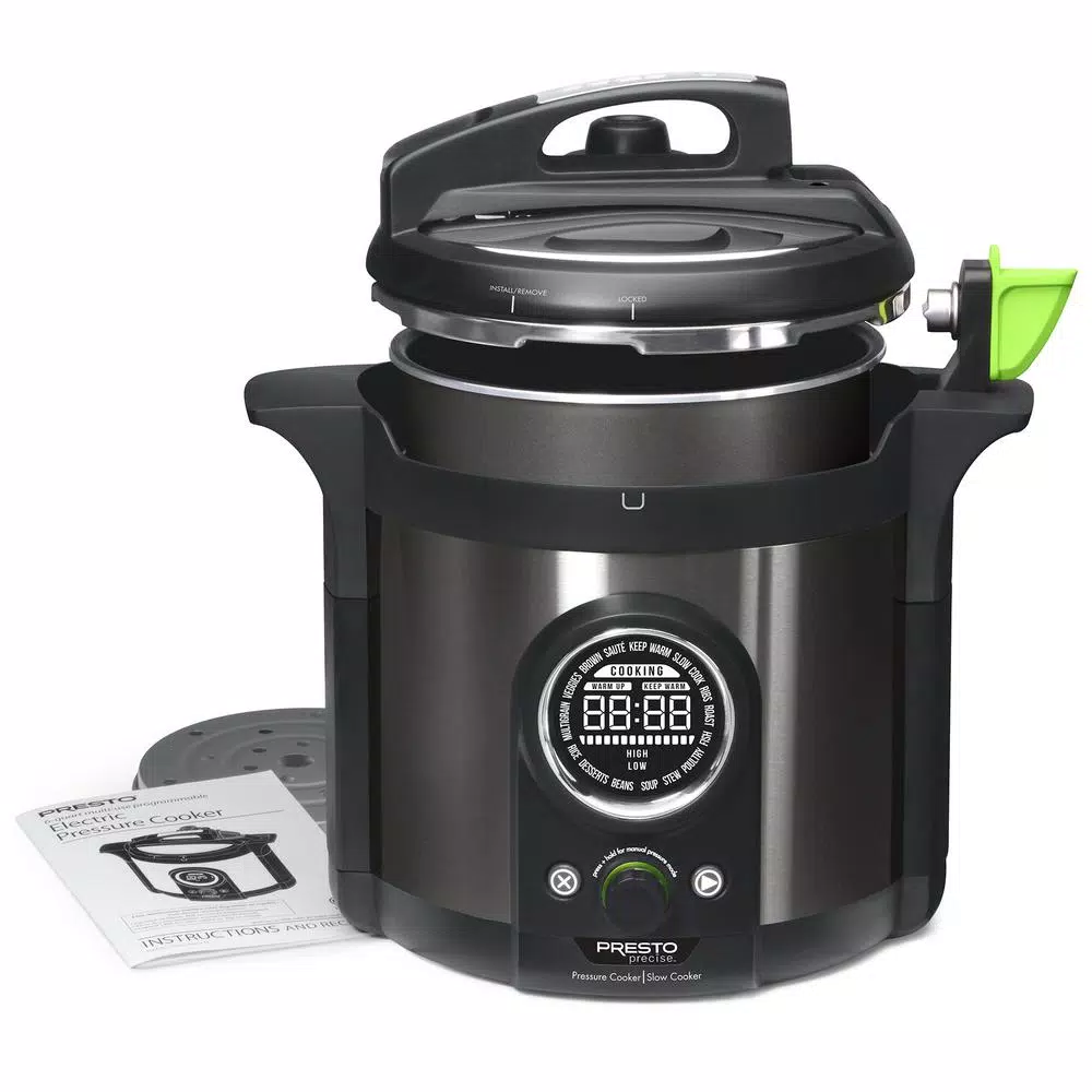 Presto Precise Plus 6 Qt. Black Stainless Steel Electric Pressure Cooker With Built-In Timer - Image 4