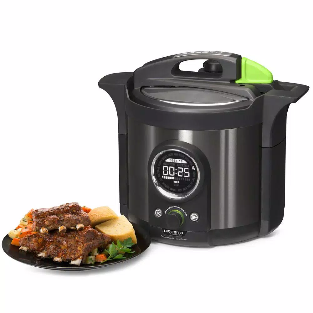 Presto Precise Plus 6 Qt. Black Stainless Steel Electric Pressure Cooker With Built-In Timer - Image 2