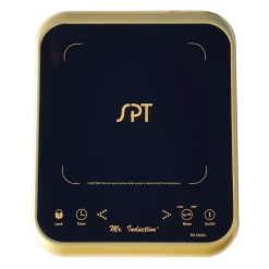 SPT 1650-Watts 8 In. Single Burner Induction Cooker (Gold/Black) With 3.5L Induction Ready Pot W/ Glass Lid