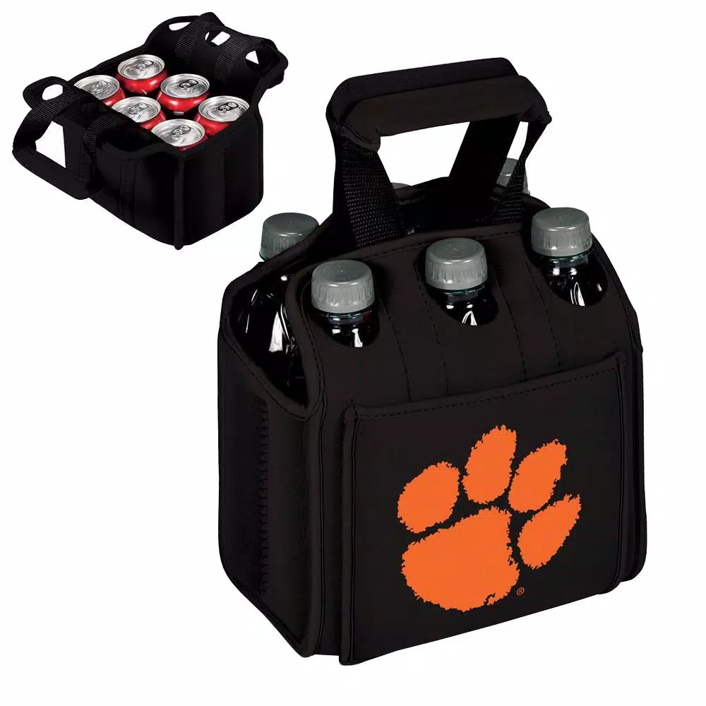 Picnic Time Clemson University Tigers 6-Bottles Black Beverage Carrier - Image 2