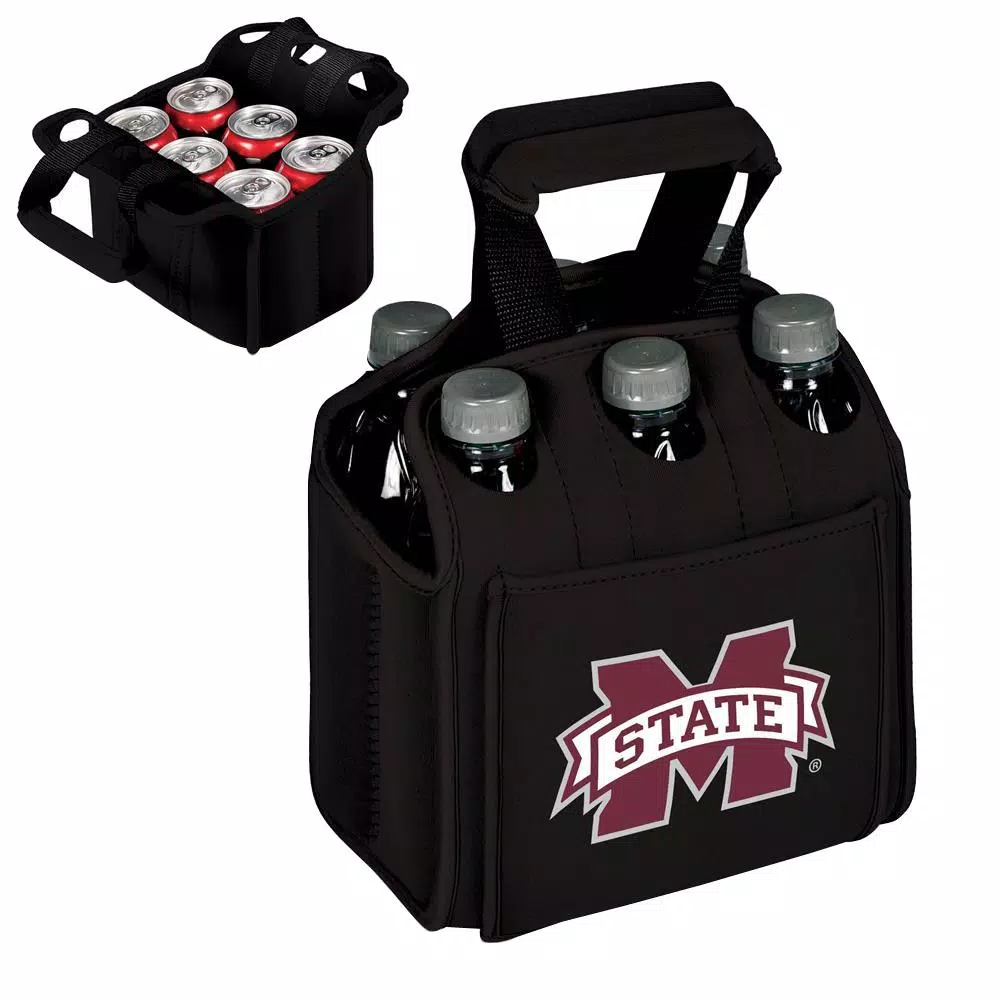 Picnic Time Mississippi State University Bulldogs 6-Bottles Black Beverage Carrier - Image 2
