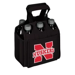 Picnic Time University Of Nebraska – Lincoln Cornhuskers 6-Bottles Black Beverage Carrier
