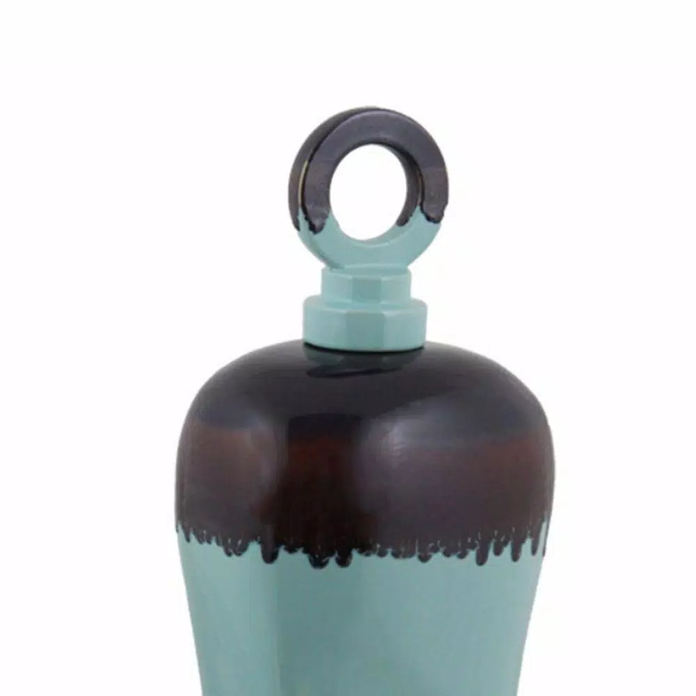 Benjara Blue Ceramic Jar - Image 2