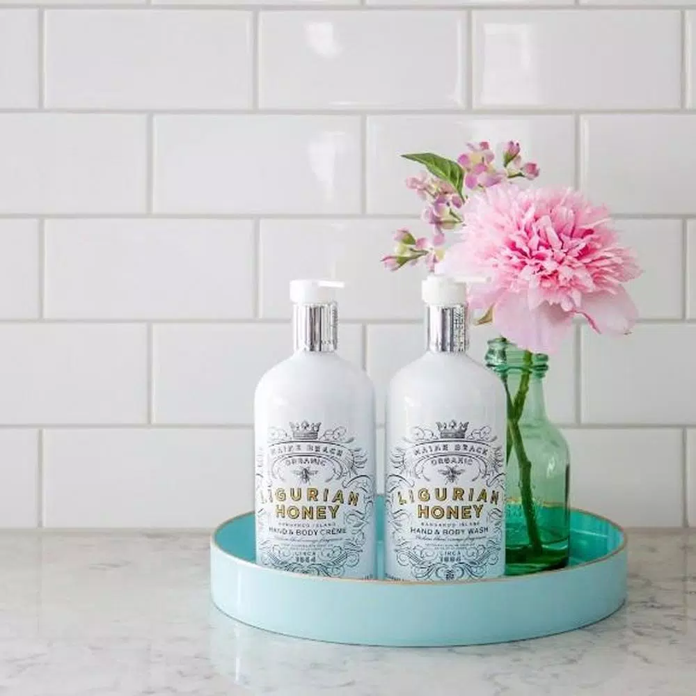 Benzara Blue Beautiful Round Tray - Image 2