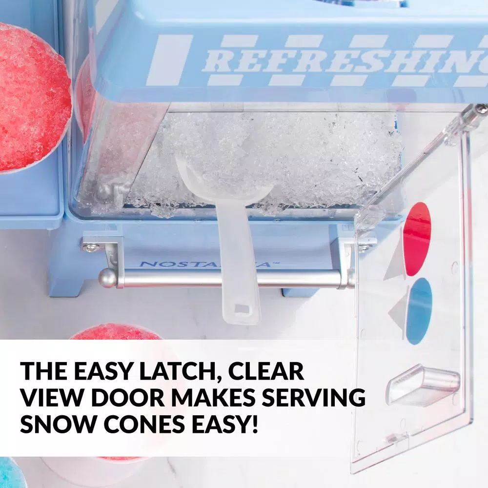 Nostalgia Vintage 160 Oz. Snow Cone Maker In Blue With Reusable Cones - Image 5