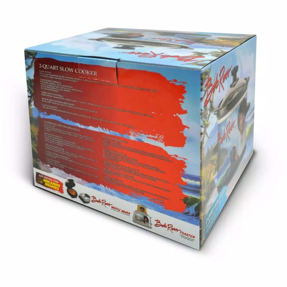 Uncanny Brands Bob Ross 2 Qt. Slow Cooker Blue - Image 3