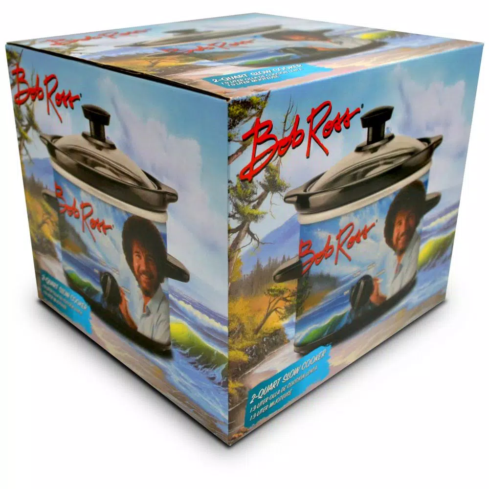 Uncanny Brands Bob Ross 2 Qt. Slow Cooker Blue - Image 2