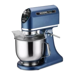 Waring Commercial 11-Speed, Blue, Luna 7 – 7 Qt. Planetary Mixer, Includes Dough Hook, Mixing Paddle And Whisk