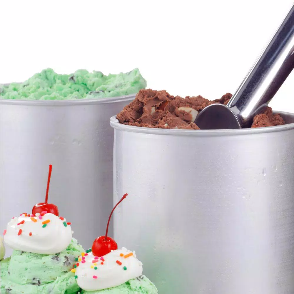 Nostalgia 4 Qt. In Brown Electric Double Flavor Ice Cream Maker - Image 3