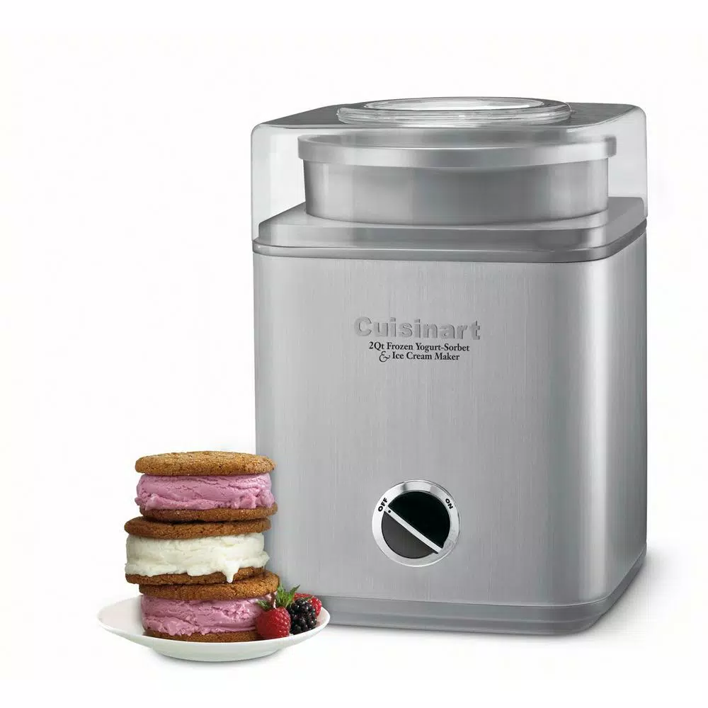 Cuisinart Pure Indulgence 2 Qt. Brushed Chrome Frozen Yogurt, Sorbet And Ice Cream Maker - Image 2