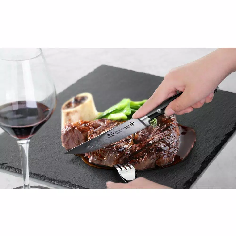Cangshan S Series 5 In. Blade German Steel Forged Steak Knife Set (4-Piece) - Image 8