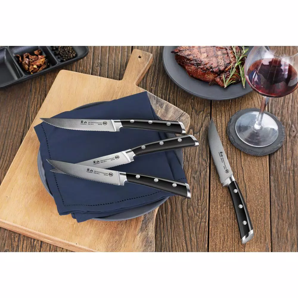 Cangshan S Series 5 In. Blade German Steel Forged Steak Knife Set (4-Piece) - Image 7