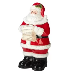 Certified International Holiday Wishes By Susan Winget 3-D 12.25 In. Santa Cookie Jar