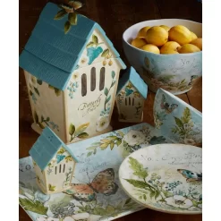 Certified International 88 Oz. Nature Garden 3-D Birdhouse Multicolored Cookie Jar