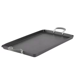 Circulon Elementum Hard-Anodized Nonstick Double Burner Griddle, 10-Inch X 18-Inch, Oyster Gray