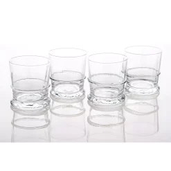 Abigails Lionshead Double Old-Fashioned Glass With Applied Rope (Set Of 4)