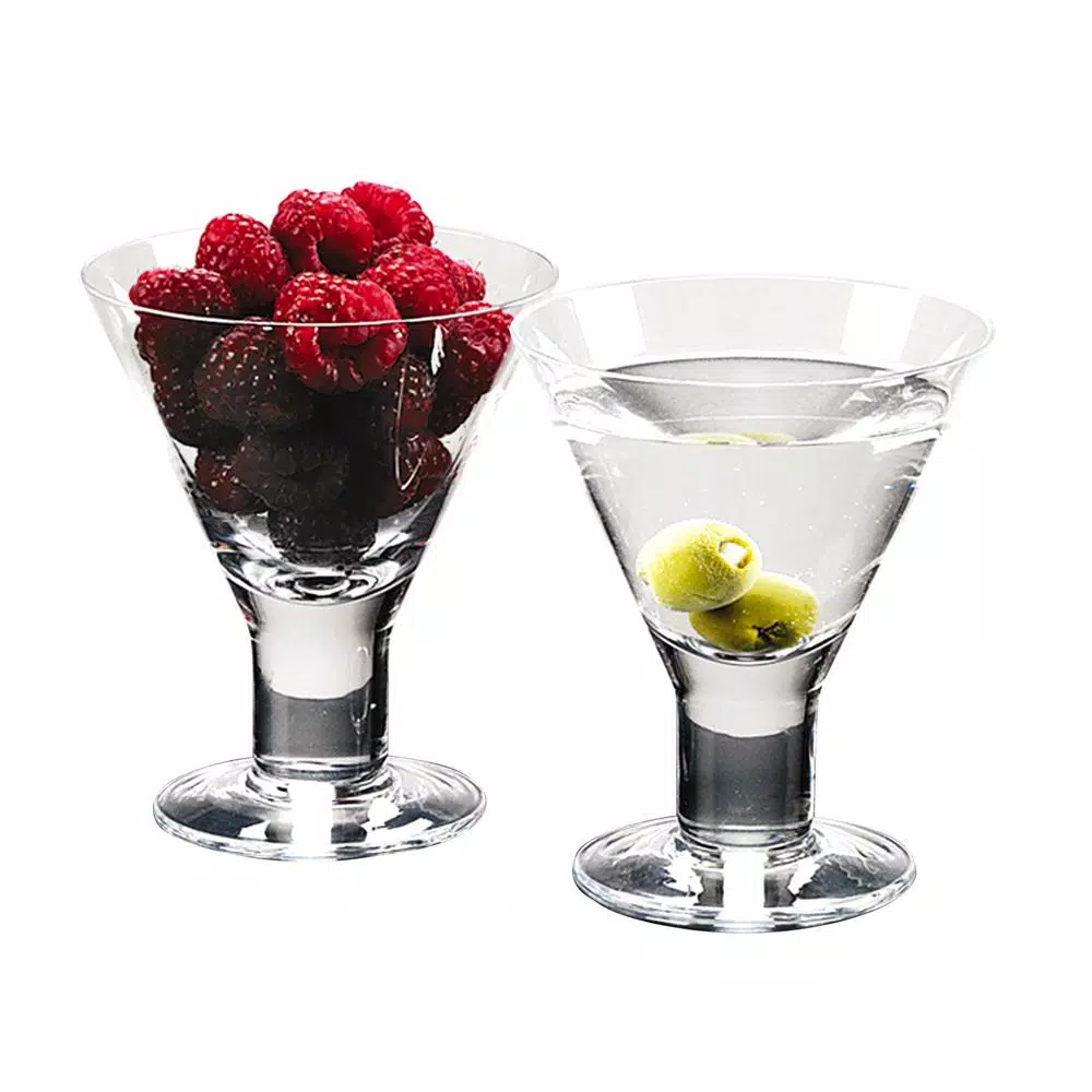 Badash Crystal 6 Oz. 4.5 In. High Caprice Mouth Blown Set Of 4 Martini Or Dessert Servers