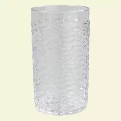 Carlisle 8 Oz. SAN Plastic Pebble Optic Tumbler In Clear (Case Of 24)