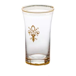 Abigails Fleur De Lis 11 Oz. Tumbler With Gold Trim (Set Of 4)
